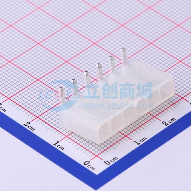 1x6P 间距:4.2mm 弯插 【插件】实物图