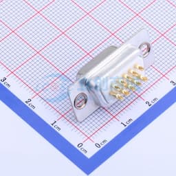 焊线式DB15三排高密度母头车针白胶光孔电镀1.0μ(白、黑、蓝胶可选)缩略图