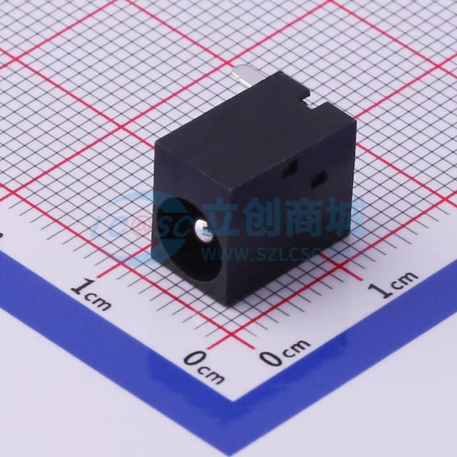 【插件】DC电源插座 内径:2mm 外径:6mm实物图