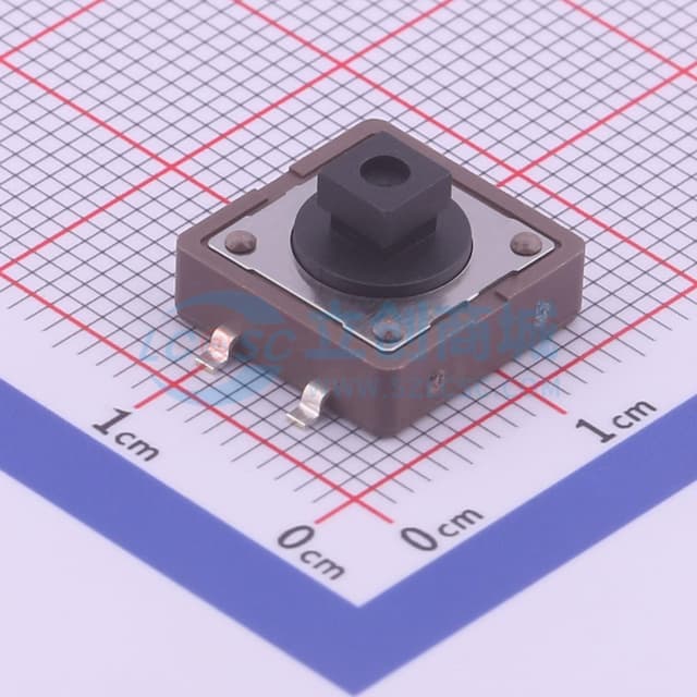 12*12*7.3mm 立贴 轻触开关实物图
