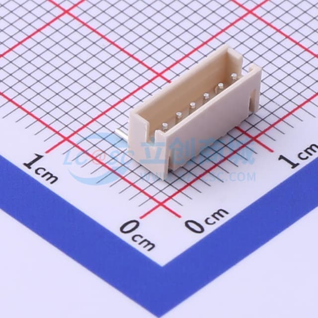 1x6P 间距:1.5mm 弯插 系列:ZH 【插件】实物图