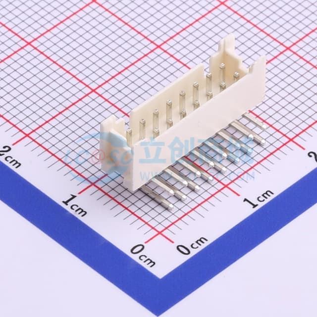 白色 2x8P 间距:2mm 弯插【插件】实物图