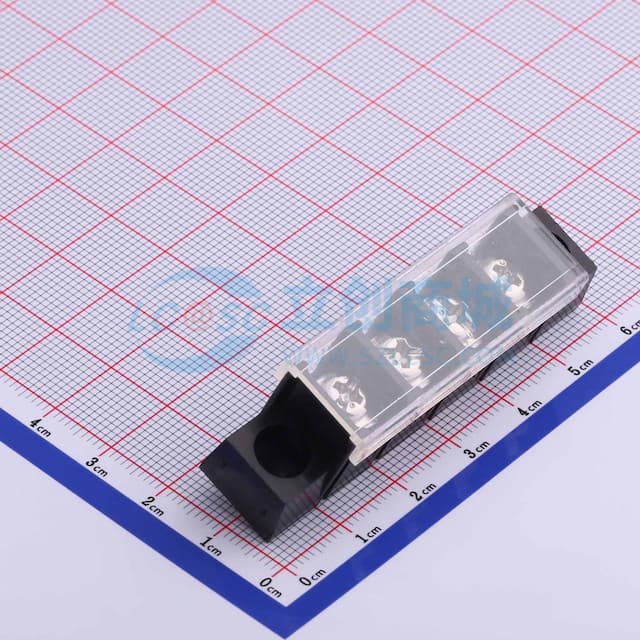 9.5mm 1x4P 直插 边脚 排数:1 每排P数:4 【栅栏】实物图