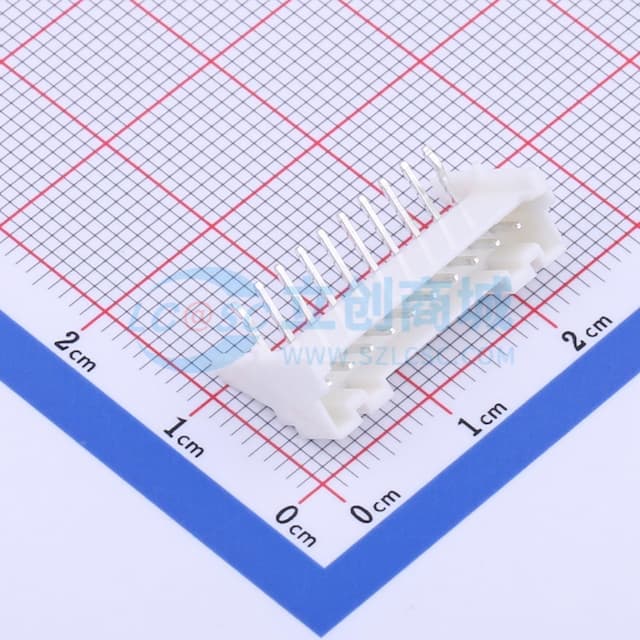 1x10P 间距:2mm 弯插 【插件】实物图