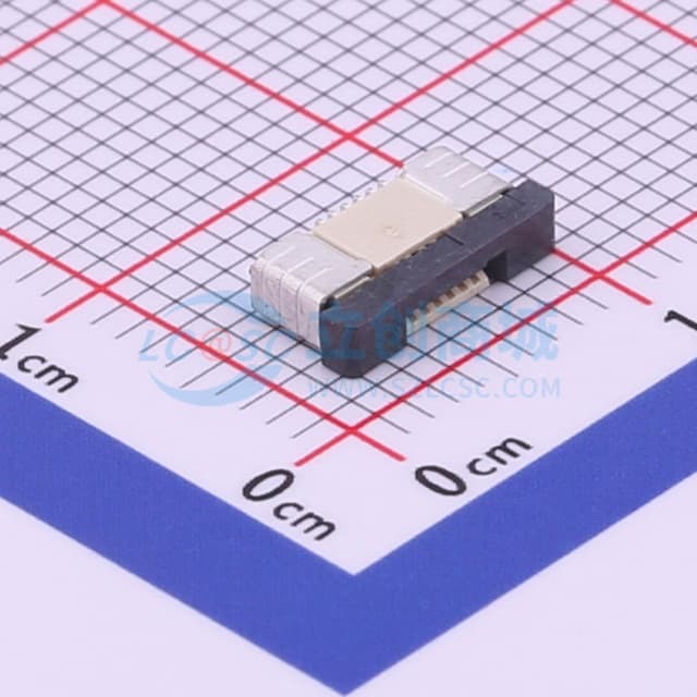 间距:0.5mm P数:6P 抽屉式 下接实物图
