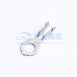 闭环形舌形端子，20 - 16 AWG，#10螺柱，5mm螺柱直径，开式筒，直型，镀锡，非绝缘缩略图