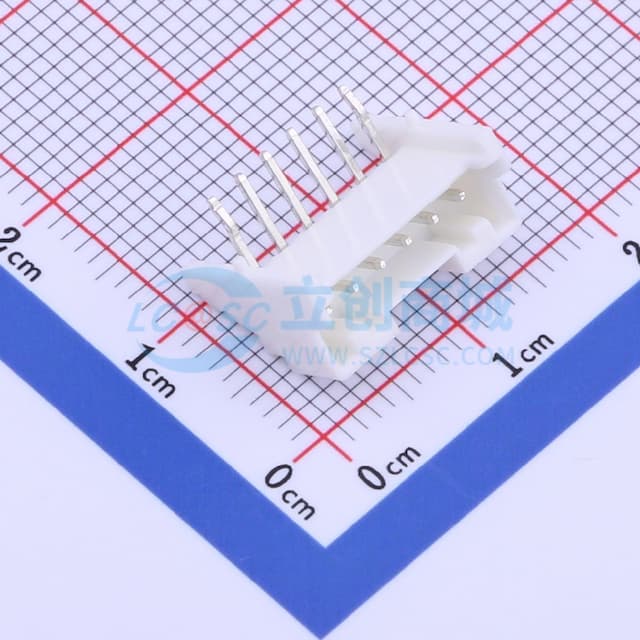 1x6P 间距:2mm 弯插 【插件】实物图