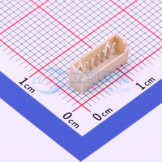 1x7P 间距:1.25mm 弯插 【插件】实物图