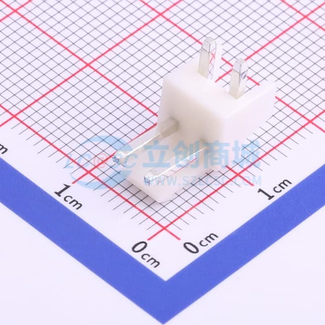 1x2P 间距:3.96mm 弯插 系列:VH 【插件】实物图