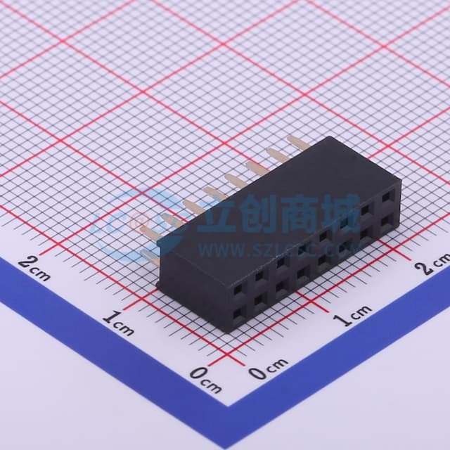 间距:2.54mm 2x8P 直插 【排针】实物图