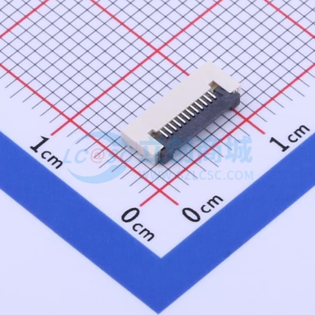 间距:0.5mm P数:12P 翻盖式 下接实物图