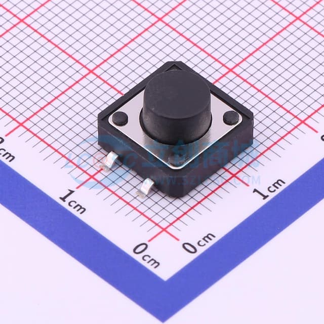 12*12*7mm 立贴 轻触开关实物图