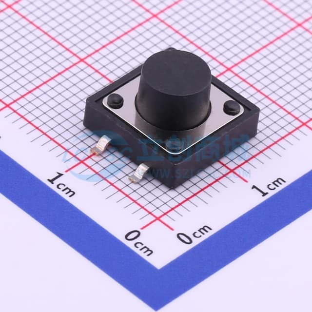 12*12*7.5mm 立贴 轻触开关实物图