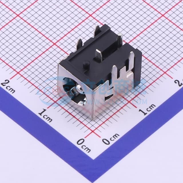 DC电源插座 内径:2.5mm 外径:6.45mm 【插件】实物图