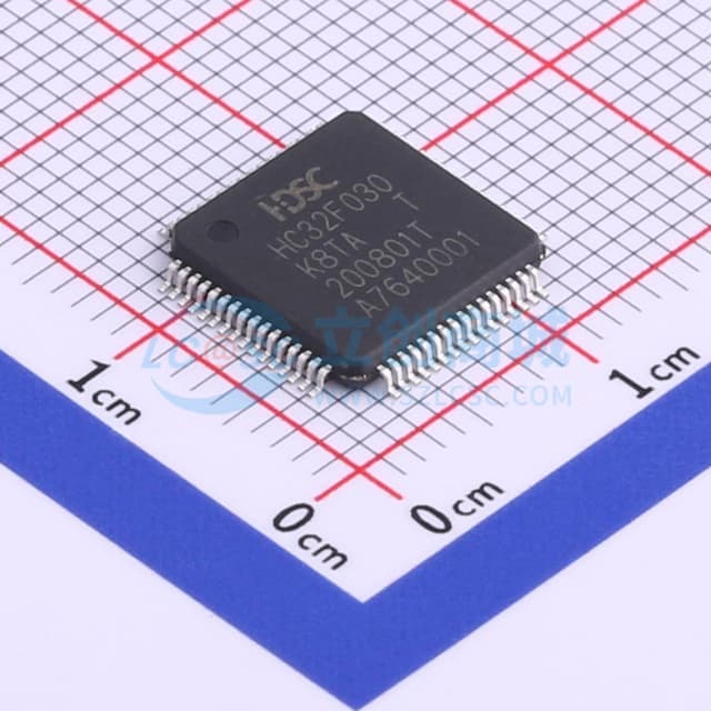 HC32F030K8TA-LQFP64实物图