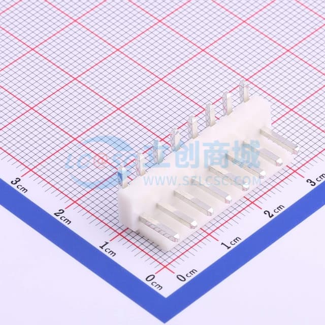 1x8P 间距:3.96mm 弯插 系列:VH 【插件】实物图