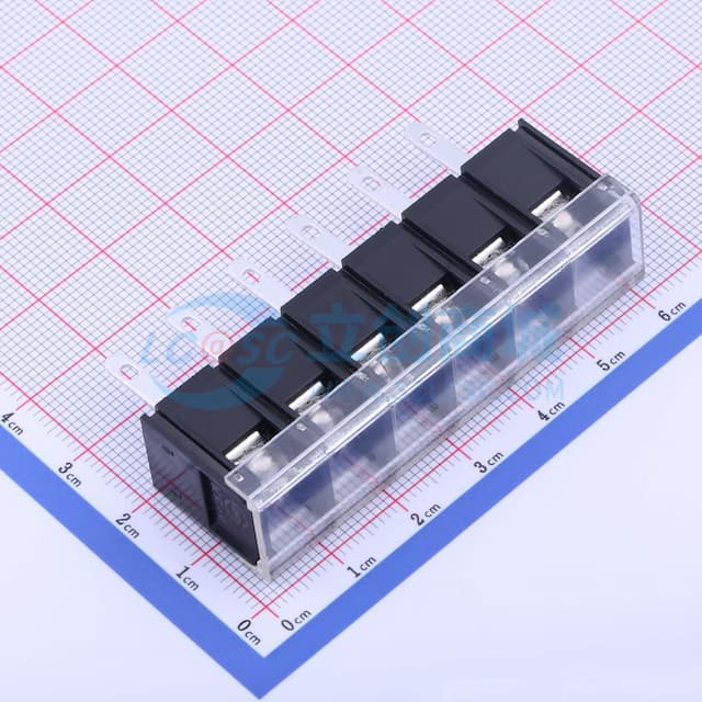 9.5mm 1x6P 每排P数:6 排数:1 直针 中脚 【插件】实物图