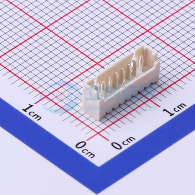 1x8P 间距:1.25mm 弯插 【插件】实物图