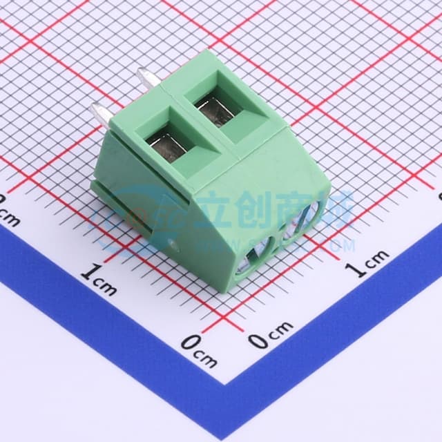 5mm 1x2P 排数:1 每排P数:2 直插 【螺钉】实物图