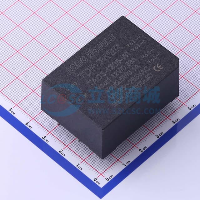 宽压输入85～265VAC，100～370VDC,47～400Hz，输出电压精度高，低纹波噪声，满载效率范围76%～83%的AC-DC电源模块 【电源】实物图