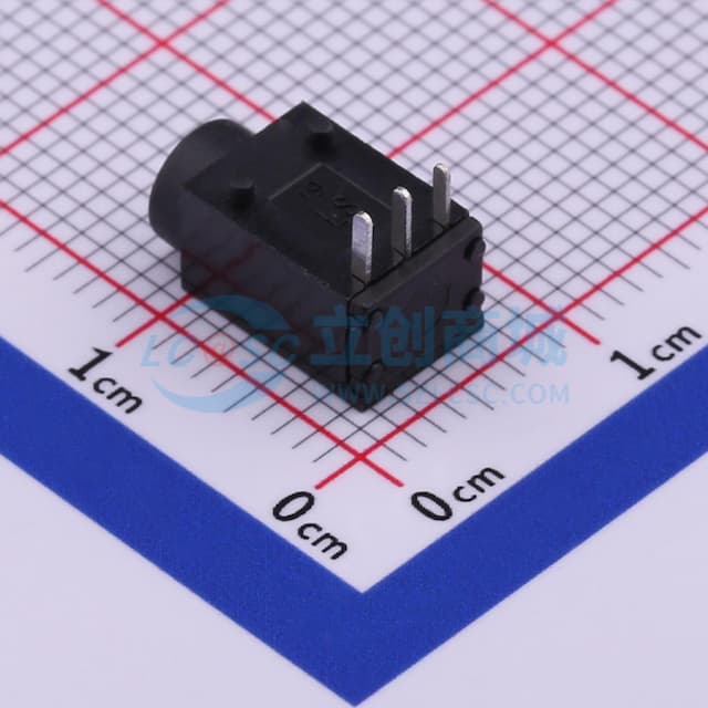 DC电源插座 内径:1.3mm 外径:3.8mm 【插件】实物图