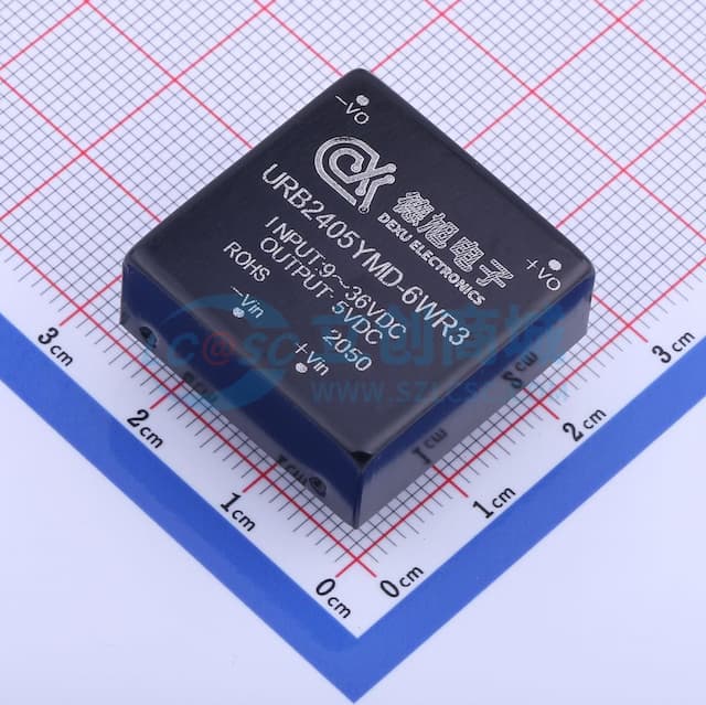 6W超宽电压输入隔离稳压单路/正负输出DC-DC模块电源【插件】实物图