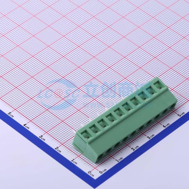 1x10P 5mm 直插 排数:1 每排P数:10【螺钉】实物图