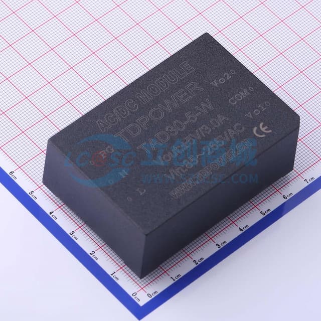 宽压输入85～265VAC，100～370VDC，30W AC-DC电源模块 【插件】实物图