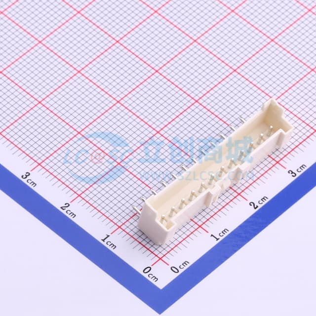 米黄 1x12P 间距:2.5mm 弯插【插件】实物图