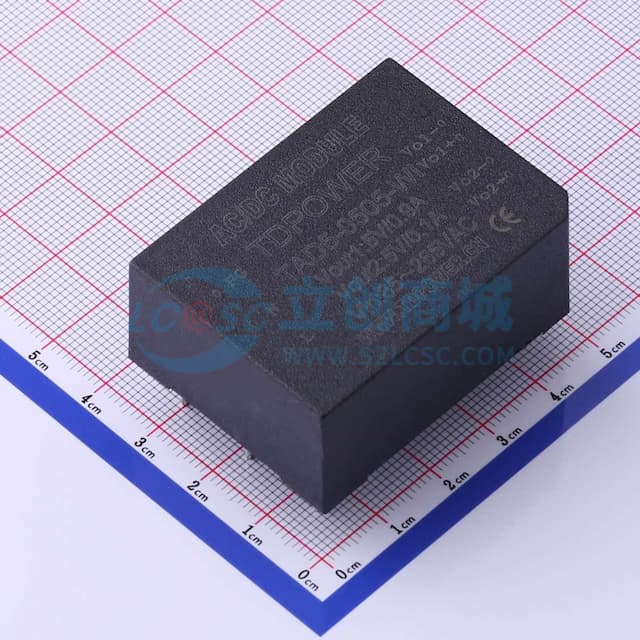 宽压输入85～265VAC，100～370VDC,47～400Hz，输出电压精度高，低纹波噪声，满载效率范围76%～83%的AC-DC电源模块 【电源】实物图