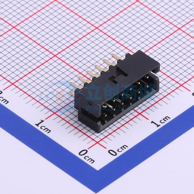 2x6P 间距:2mm 直插 【插件】实物图