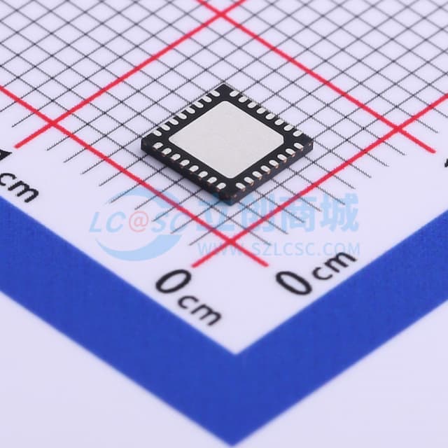 主流Arm Cortex-M0+ MCU，具有128 KB Flash存储器、36 KB RAM、64 MHz CPU、4x USART、定时器、ADC、DAC和通信接口，1.7-3.6V实物图