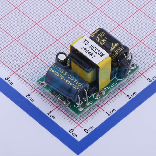 ESHION(禹舜)裸板开关电源 24V200mA电源模块(输入输出留孔) 【插件】实物图