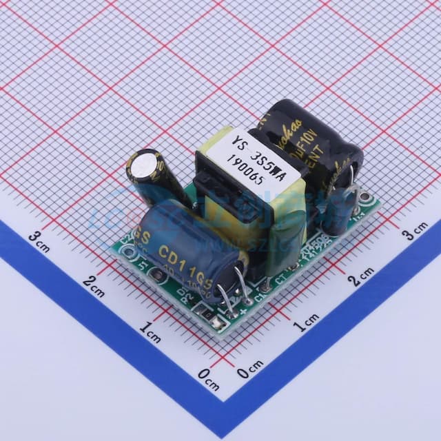 裸板开关电源，5V500mA电源模块(输入输出留孔)实物图