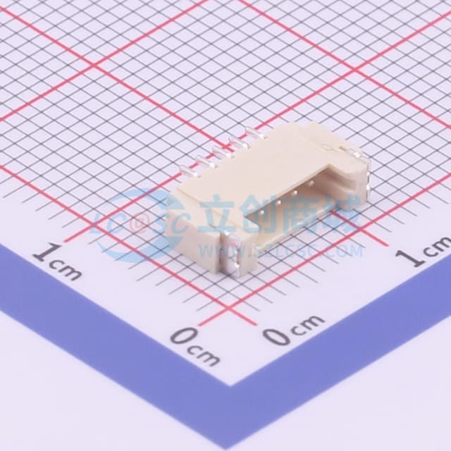 1x5P 间距:1.25mm 卧贴实物图