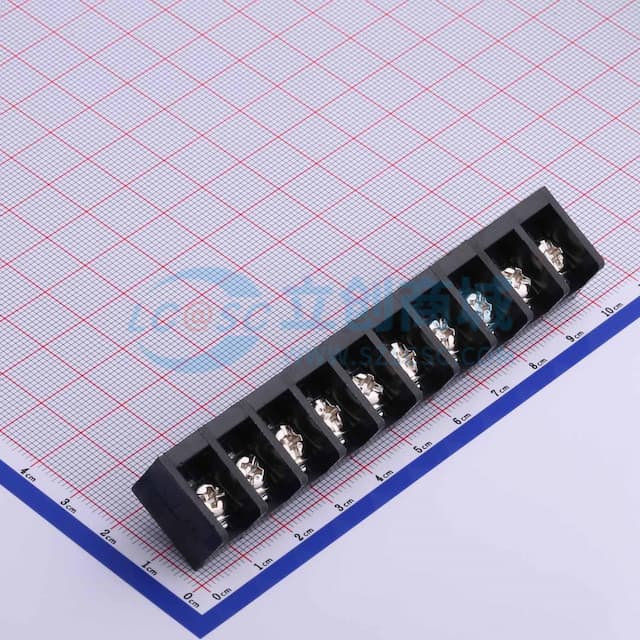 9.5mm 1x10P 每排P数:10 排数:1 直针 边脚 【栅栏】实物图