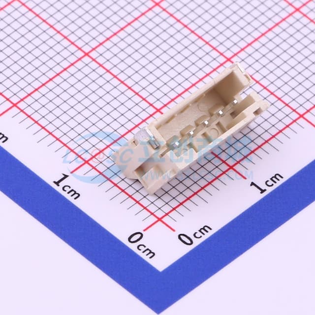 1x5P 间距:2mm 卧贴实物图