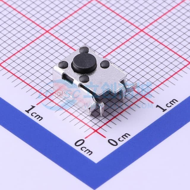 轻触开关6*6*4.5带支架贴片支架侧按按键250gf实物图