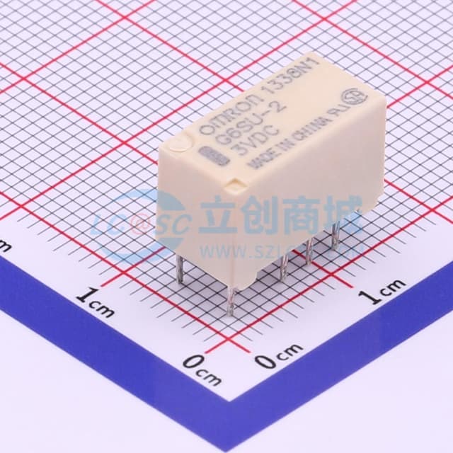 信号继电器 DPDT,单线圈自锁 线圈 DC3V 【插件】实物图