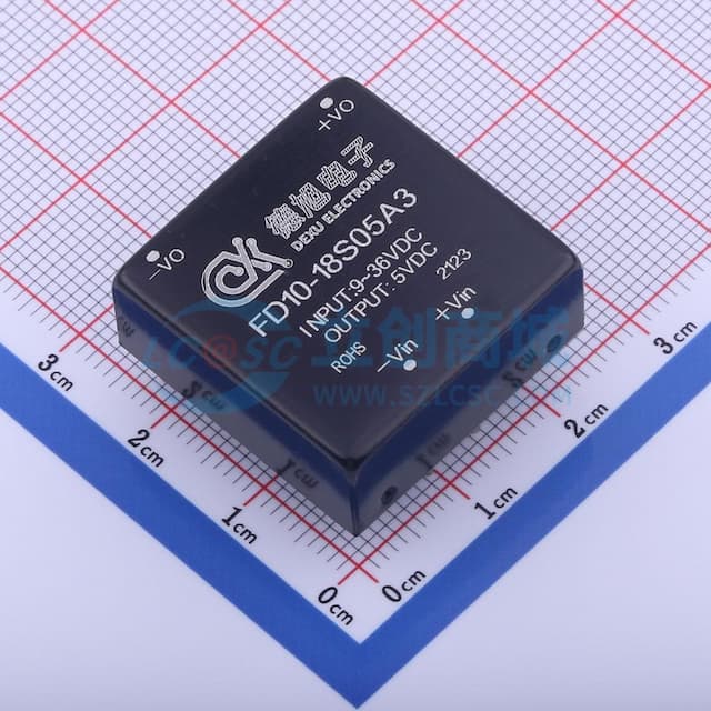 10W超宽电压输入隔离稳压单路/正负输出DC-DC模块电源实物图