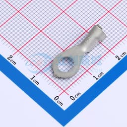 闭环形舌形端子，20 - 16 AWG，#10螺柱，5mm螺柱直径，开式筒，直型，镀锡，非绝缘缩略图