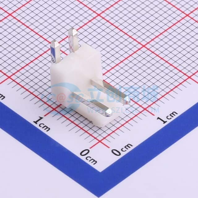 1x2P 间距:3.96mm 弯插 系列:VH 【插件】实物图