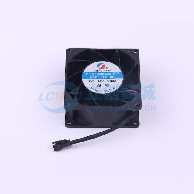 SHENG FENG(胜丰宏) 散热风扇SFS8038B2M24 80*80*38mm DC24V,6700rpm实物图