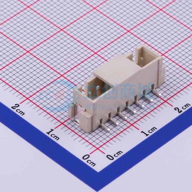 1x7P 间距:2.5mm 立贴实物图