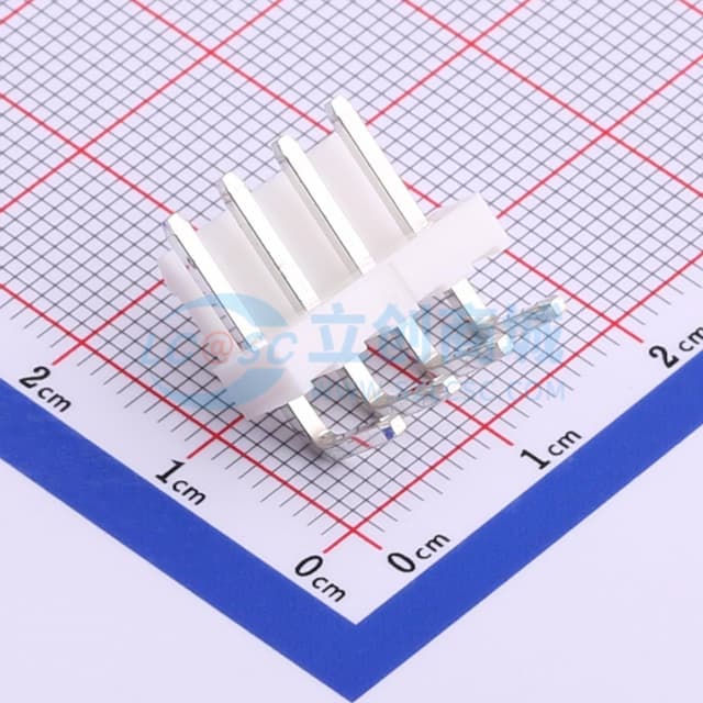 1x4P 间距:3.96mm 弯插 系列:VH 【插件】实物图