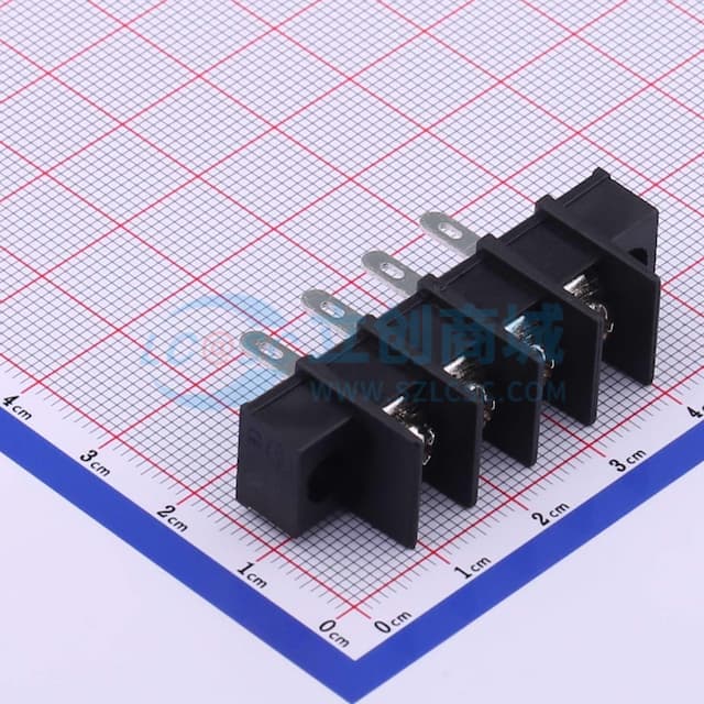 7.62mm 1x4P 每排P数:4 排数:1 直针 中脚 【栅栏】实物图