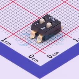 间距2.54mm 平拨,凸起式 2位拨码开关缩略图