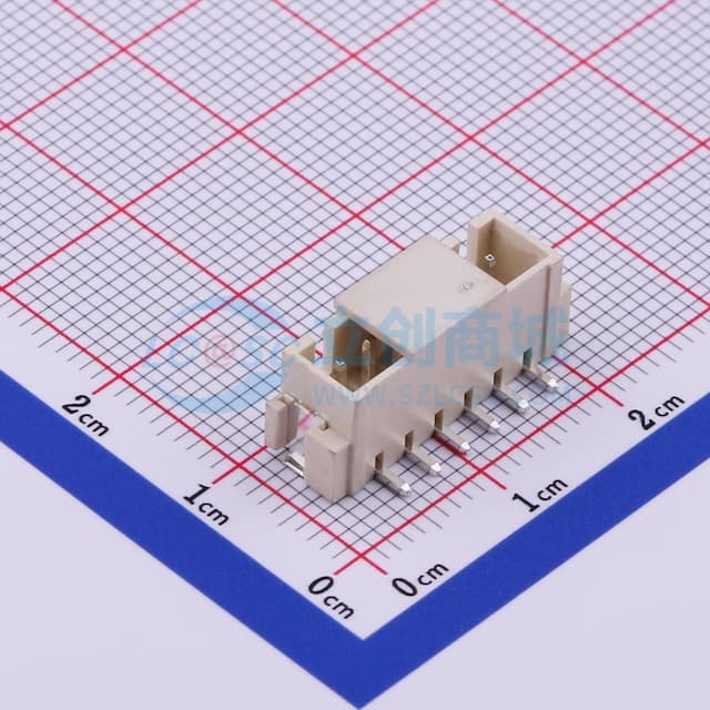 1x6P 间距:2.5mm 立贴实物图