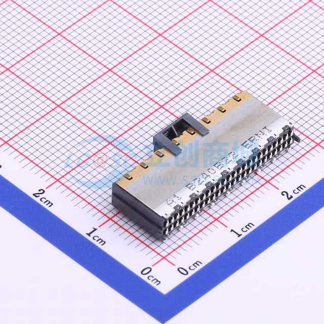 间距:1mm PIN:50P 母 立贴实物图