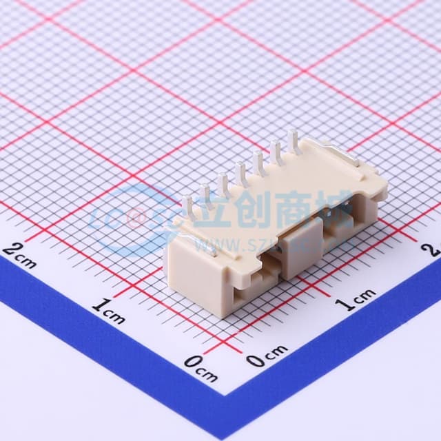 1x7P 间距:2mm 立贴实物图